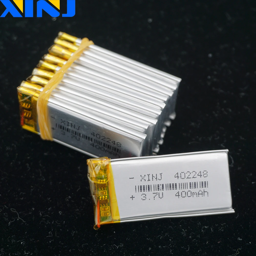 

10pcs 3.7V 400 mAh 402248 Polymer Li Lithium Lipo Battery For DVC DVR Camera MP4 Music Player Earphone Driving Recorder