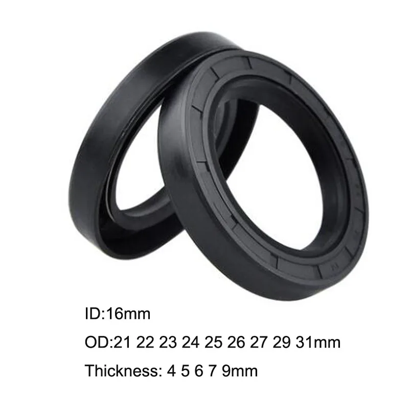 5/10 Pcs NBR Nitrile Rubber TC Double Lip Oil Seal 16x21x6 16x22x4/5/6/7 16x23x4/5 16x24x4/5/6/7 16x25x4/5/6/7 16x26x5/6/7/9mm