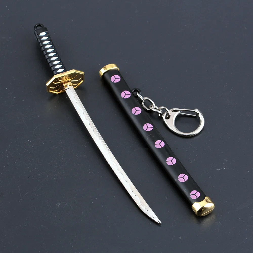 New 8 Styles Roronoa Zoro Sword Keychain For Women Men Buckle Toolholder Scabbard Katana Sabre Car Keyrings Gift Key Chains