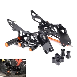 For KTM RC125 RC200 RC390 RC 125 200 390 2014 2015 2016 - 2021 2020 Adjustable Rider Rear Sets Rearset Footrest Foot Rest Pegs