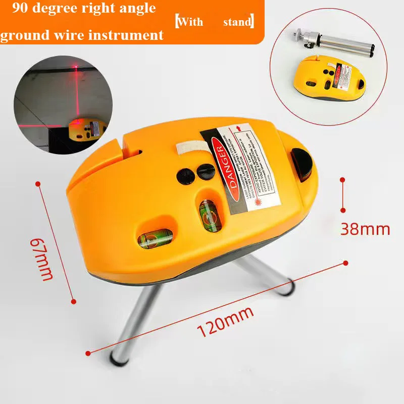 Mini Portable Vertical Level Laser Laser Spirit Straight Level 90 Degree Mouse-shaped Plastic Self-leveling Diy Measuring Tool