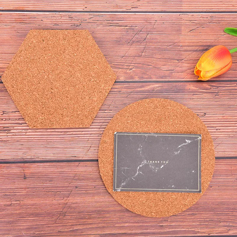 Hexagon Square Cork Board Message Board Photo Wall Adhesive Self-adhesive Background Wall Publicity Column Cork Wall Sticker