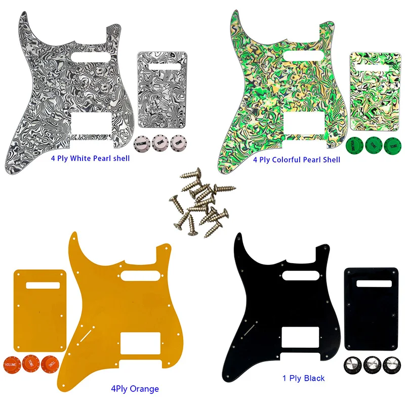 

Guitar Parts For Left Handed USA Strat 72' 11 Screw Hole Standard PAF Humbcker Hs Guitar Pickguard & Back Plate & Control Knob