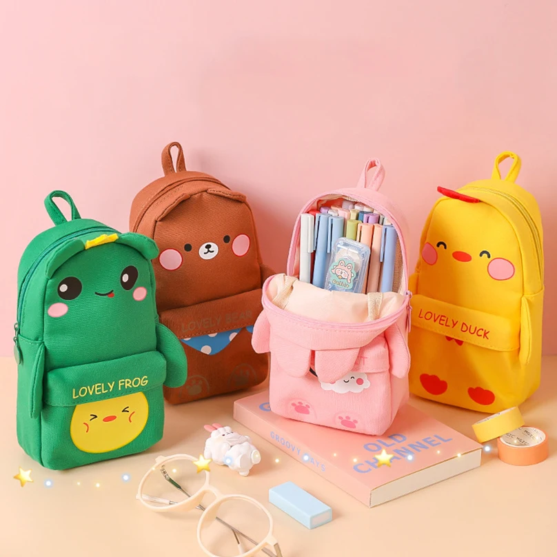 Pencil Case Kawaii Stationery Trousse Scolaire School Pencil Cases Canvas Piornik Large Capacity Estuche Escolar Pencil Pouch