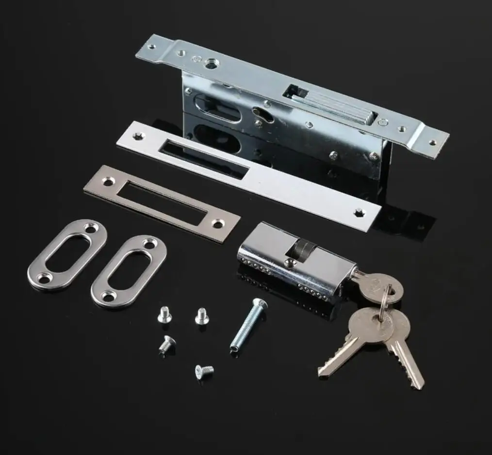 

32mm Balcony Door Narrow Lock Aluminum with Flat Tongue for Sliding aluminum door /Glass Door with Cylinder Keys