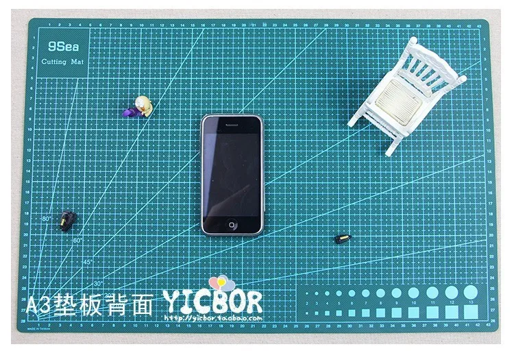 free shipping A3 9sea cutting board engraving plate knife plate Green double face tool Cutting Mats