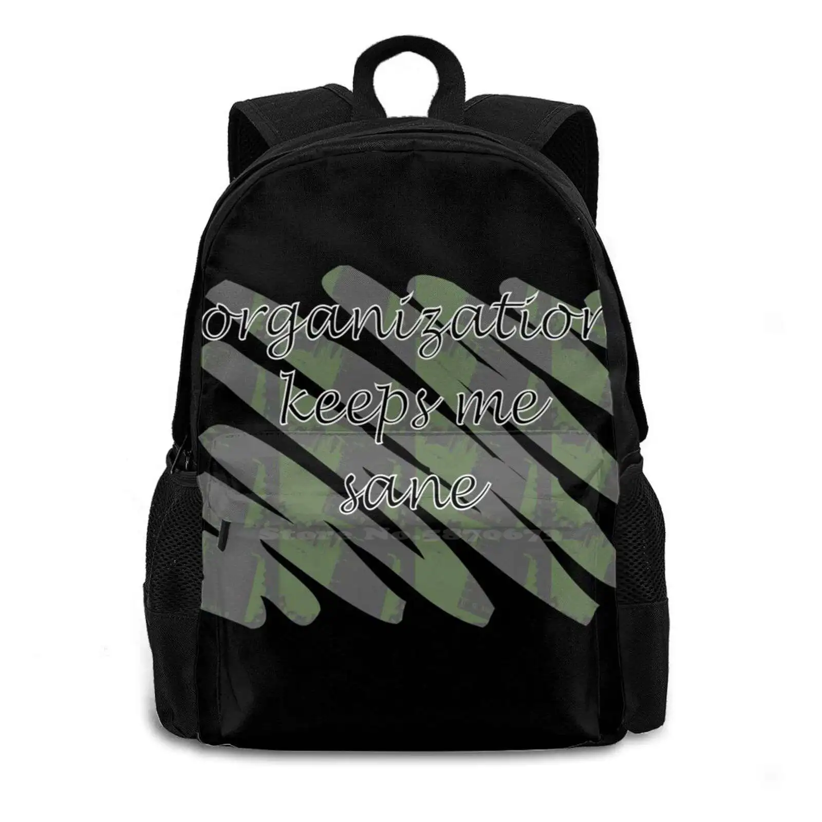 Keep Organized Teen College Student Backpack Laptop Travel Bags Planner Organization Motivational Quote Digital Drawing