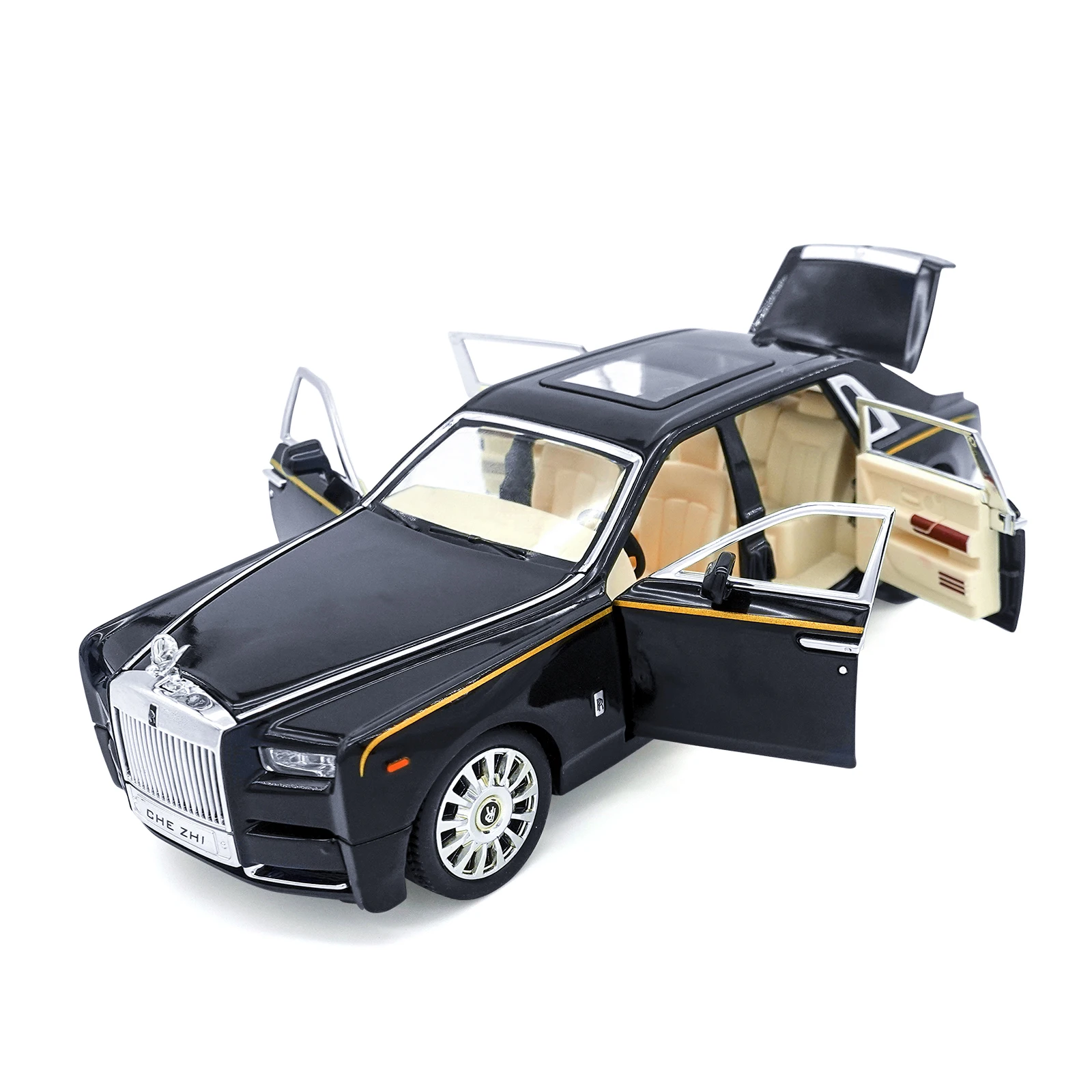 

1:24 Rolls Royce Phantom Alloy Car Model Diecasts & Toy Vehicles Metal Car Model Collection Simulation Sound Light Kids Toy Gift