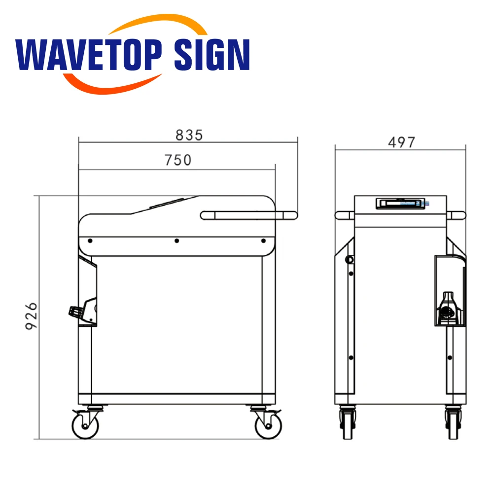 Wavtopsign-limpiador láser de mano MAX 100w, máquina removedora de óxido, láser de fibra máxima de 200w, Escaneo Lineal bidireccional, ancho de línea de 100mm