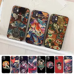 Japanese Style Art Japan Phone Case for iphone 13 8 7 6S Plus X 5S SE 2020 XR 11 12 mini pro XS MAX