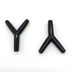 10 Stks/partij Zwart 4Mm 3 Manieren Aquarium Fish Tank Luchtpomp Connectors Y Shape Connector Regelklep Air Pijp buis Accessoires