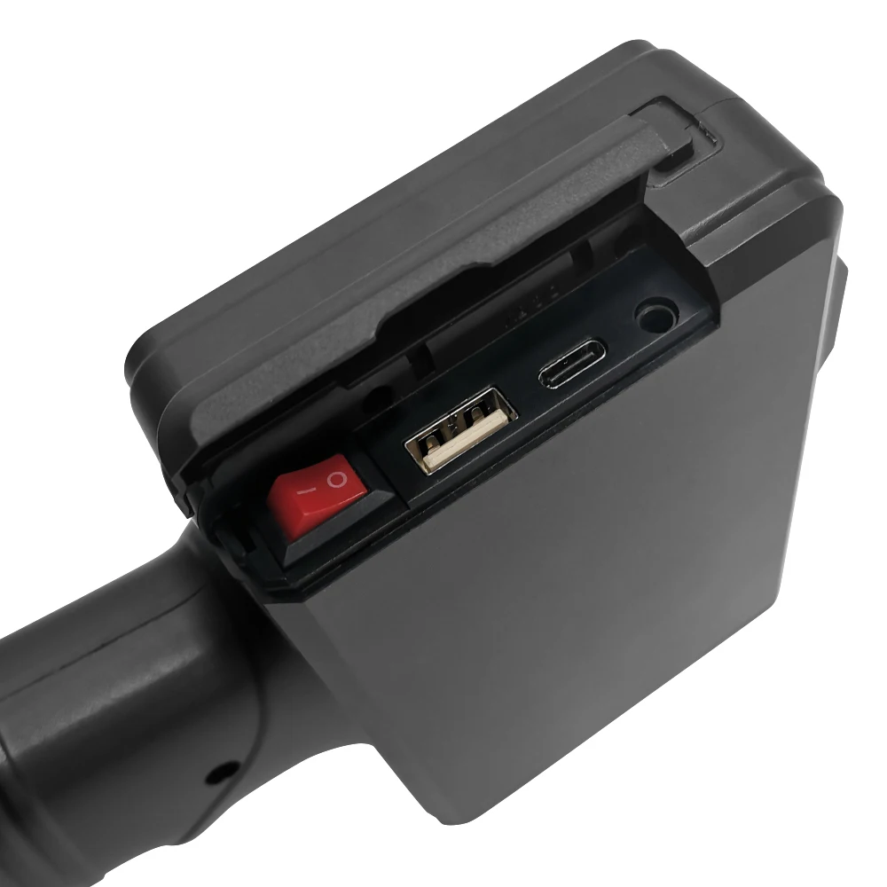 แบบพกพา Handheld Thermal Inkjet เครื่องพิมพ์ตลับหมึกสีดำสำหรับ12.7มม.QR รหัสแบทช์ตัวแปรวันที่หมายเลขโลโก้