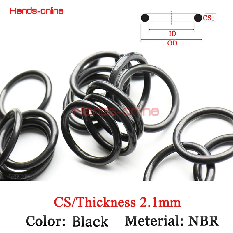 

10x Thickness 2.1mm Black NBR o ring gasket seal rubber oring ID 12.3-158mm Nonstandard o-ring gaskets