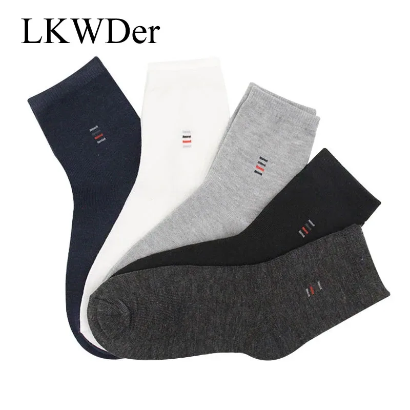 LKWDer 6 Pcs=3 Pairs Classic Business Brand Men\'s Socks Calcetines Hombre Socks Men High Quality Cotton Casual Male Socks Meias