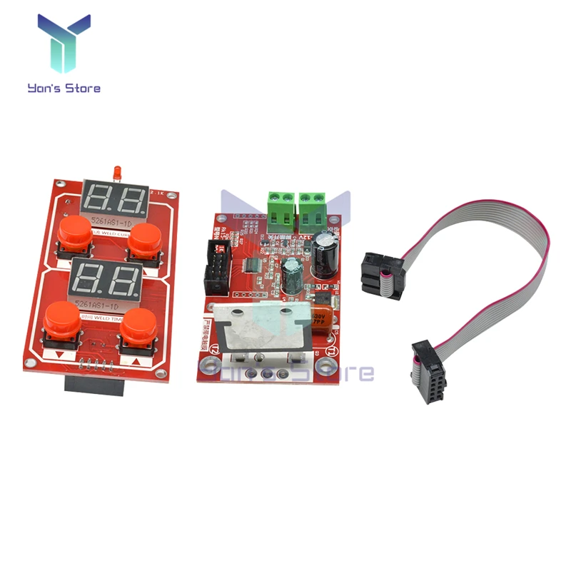 NY-D04 40A 100A Dual Display Spot Welding Machine Transformer Spot Welder Controller Panel Board Adjust Time Current with Buzzer