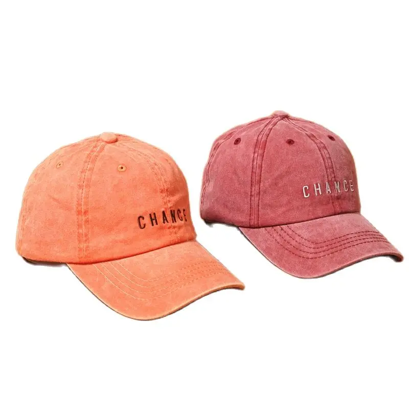 Doitbest Denim washed Cotton baseball cap hat for women men vintage dad mom hat Chance embroidery outdoor Unisex caps snapback image 3