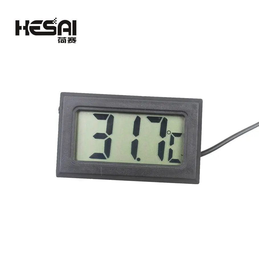 Mini LCD Digital Thermometer Hygrometer Kulkas Freezer Tester Suhu Kelembaban Meter Detector