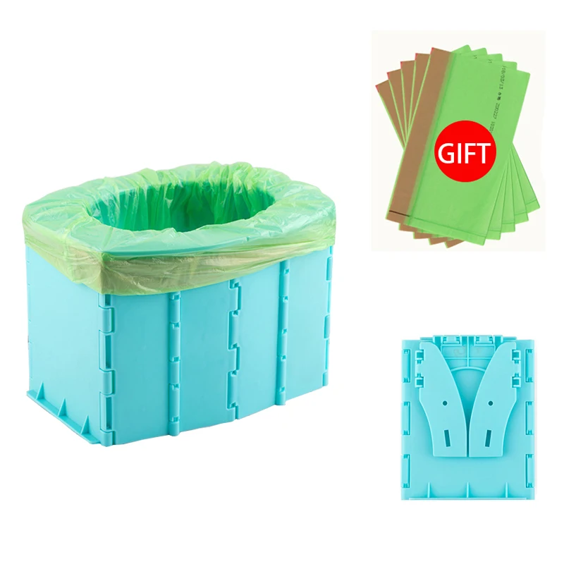Orinal de viaje plegable para niños y niñas, asiento de inodoro portátil de ABS duro, orinal de emergencia para entrenamiento