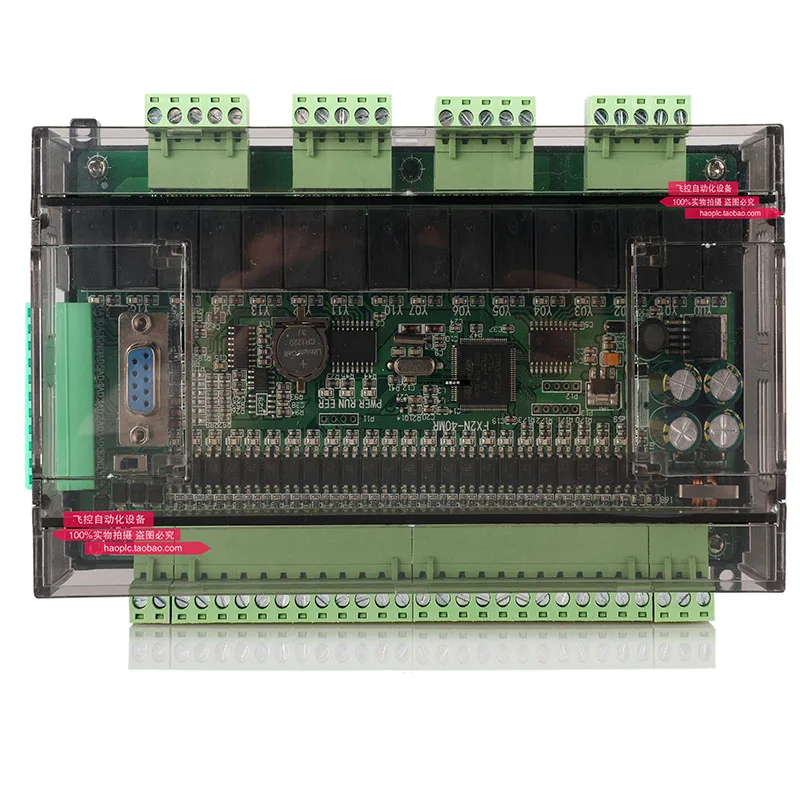 Custom function FX1N FX2N-40MR 6AD 2DA PLC Industrial Control Board With NTC 10K 50K temperature Ladder programming