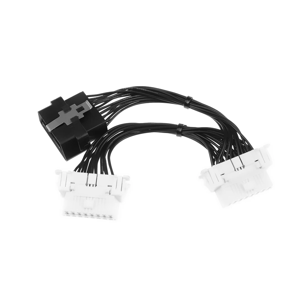 Stable &High Speed transmission 16 pin OBD2 OBDii OBD 2 Splitter Extension Cable one Male to Two Female Y Cable for ELM327