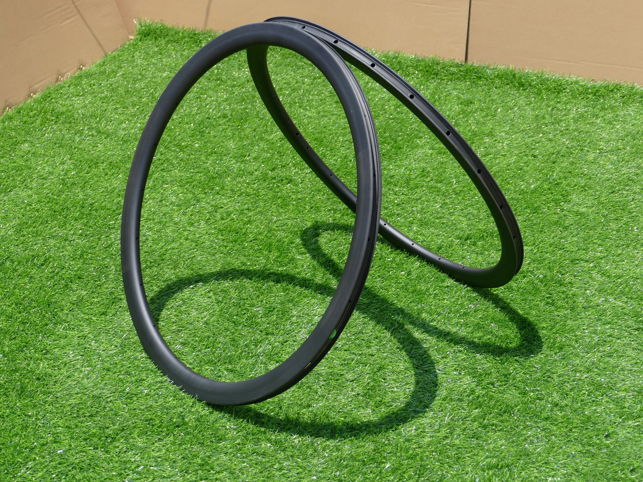 Bicycle Clincher Wheel Rim 38mm Full Carbon 700C Road Cyclocross Bike Wheel for Disc Brake Front & Rear Set 23mm Width