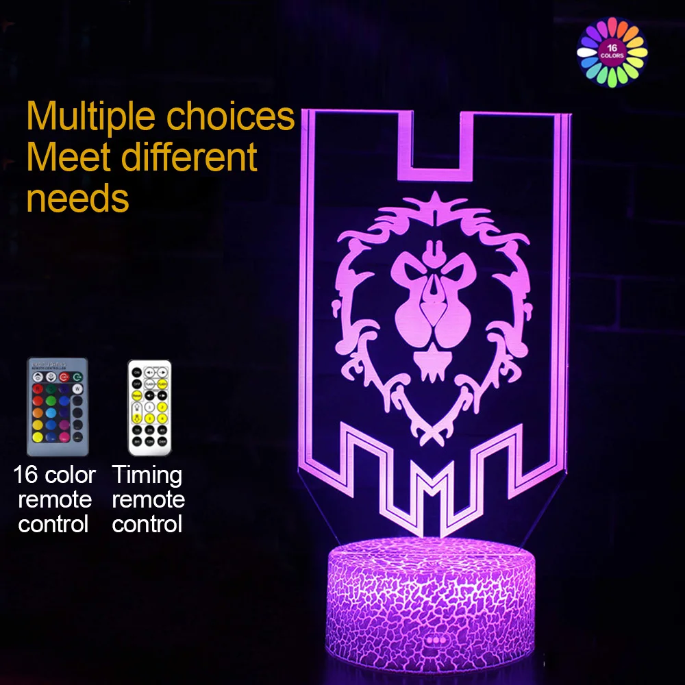 Movie Logo Series Colorful 3D Nightlights USB Bedside Free Shipping for Bedroom Table Setup Gamer Desk Lamps Living Room Led