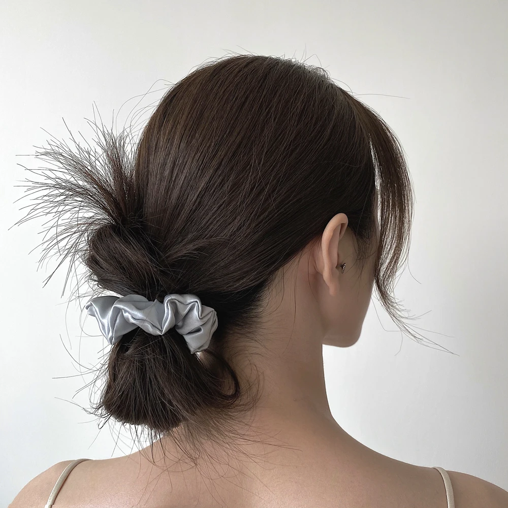 100 % reine Maulbeerseide, große Haargummis, Gummibänder, Haargummis, Gummi-Gummibänder, Pferdeschwanzhalter für Frauen und Mädchen, 19 Momme, 3,5 cm – Detail 28