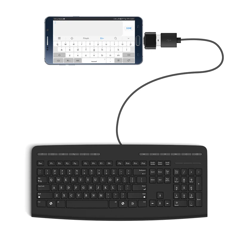 2pcs USB Type C Male To USB 2.0 Female OTG Converter Data Adapter For Phone