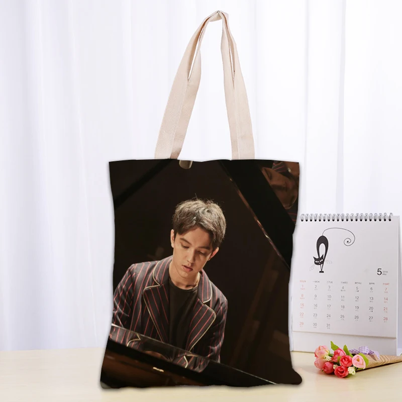 New Dimash Canvas Tote Bag Fashion Durable Women Student Cotton Linen Handbag Printed Shopping Bags Custom logo