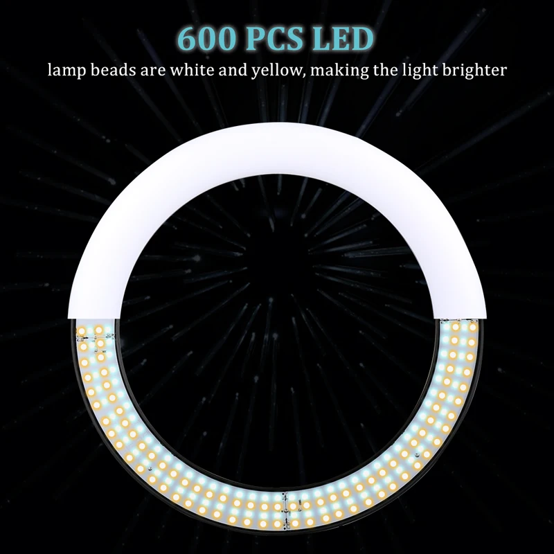 22 بوصة/55 سنتيمتر التصوير الإضاءة عكس الضوء Led الدائري ضوء مع 2M حامل الهاتف كليب تحميلها حلقة مصباح ل Selfie الفيديو ماكياج