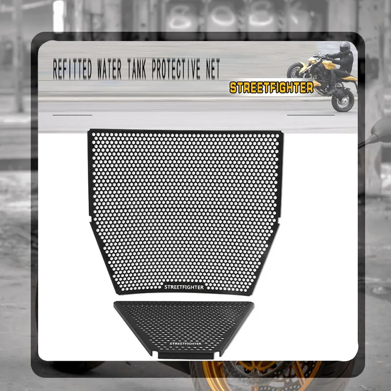 

For Ducati Streetfighter V4 V4S 2020 2021 2022 2023 Motorcycle Radiator Grille And Oil Cooler Guard Cover Protection
