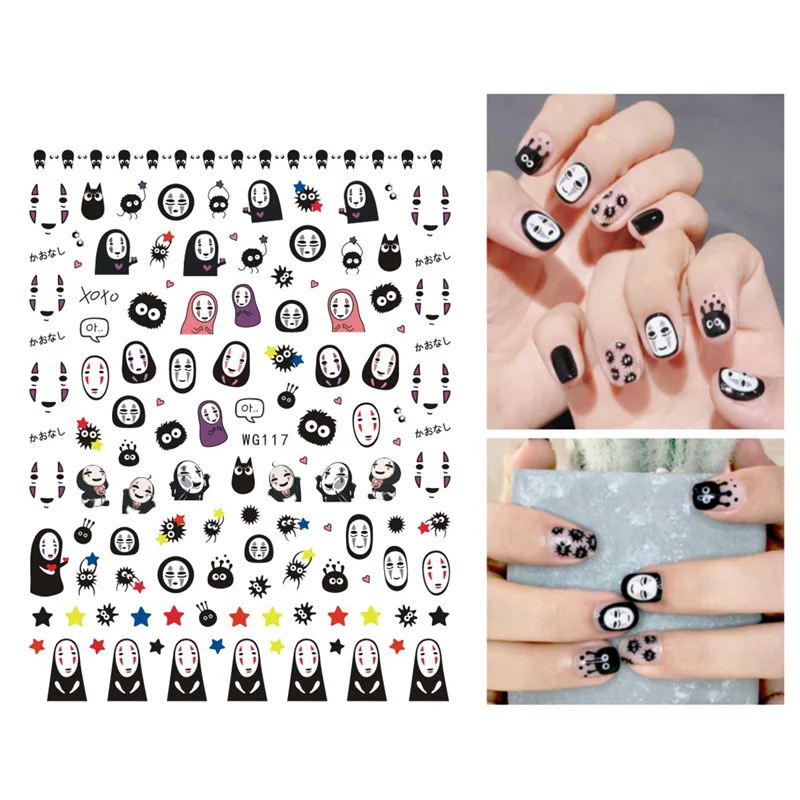 

10PCS Halloween Witch Funny Series Nail Sticker Skull Bat Pumpkin Lantern Charm Art Deco Applique Set WG122