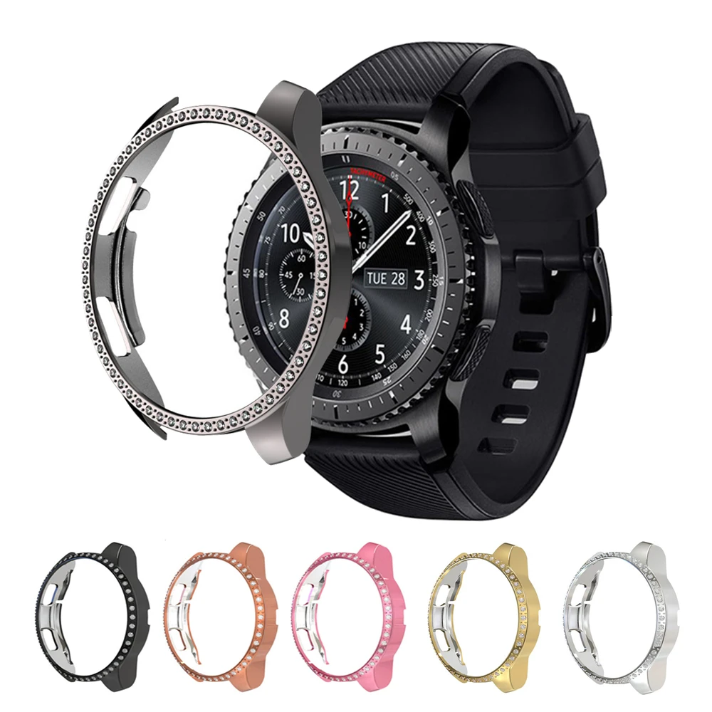 Bling Protection Cover For Samsung Galaxy Watch 46mm 42mm Bumper Protective Case PC Plastic Shell For Samsung 46/42mm Smartwatch