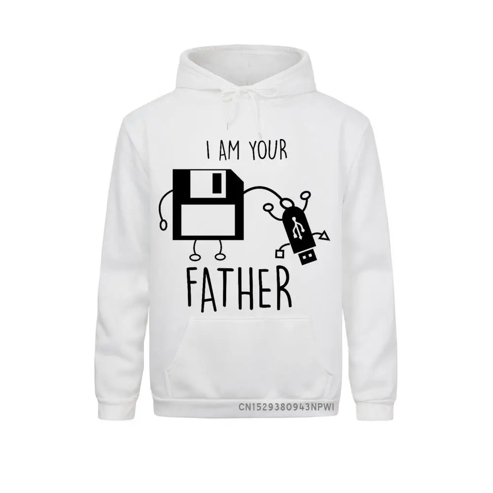 I Am Your Father Funny Usb And Floppy Disk Computer Men Hoodie Winter/Autumn Hood Hoodies For Adult Slim Fit Streetwear