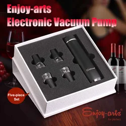 5in1 electric vacuum wine stopper wine save vacuum pump with wine bottle stopper bar accessories set