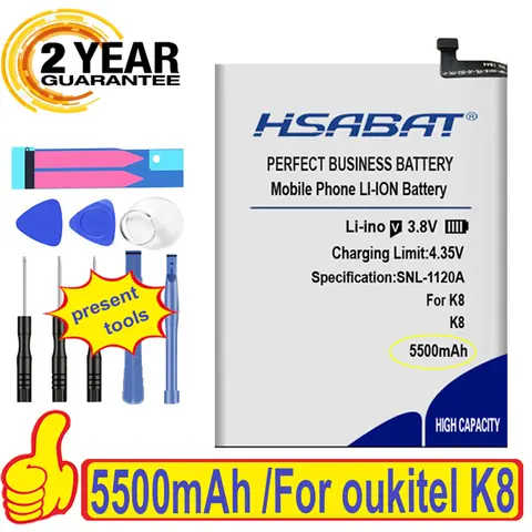 Top Brand 100% New 5500mAh Battery for Oukitel K8 Batteries