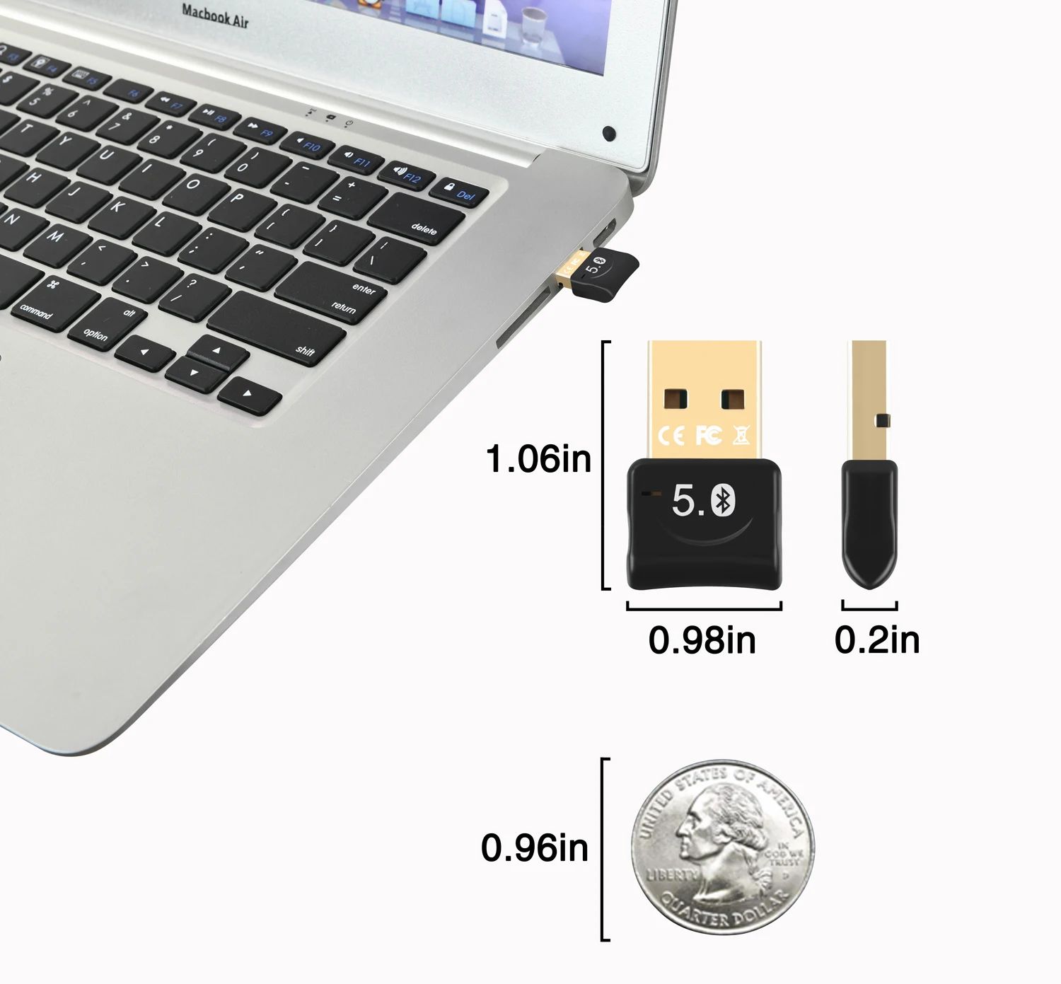 Bluetoothアダプター,2パック,5.0ブラック,06a 5.0,usbレシーバー,tl8761,win7810と互換性があります