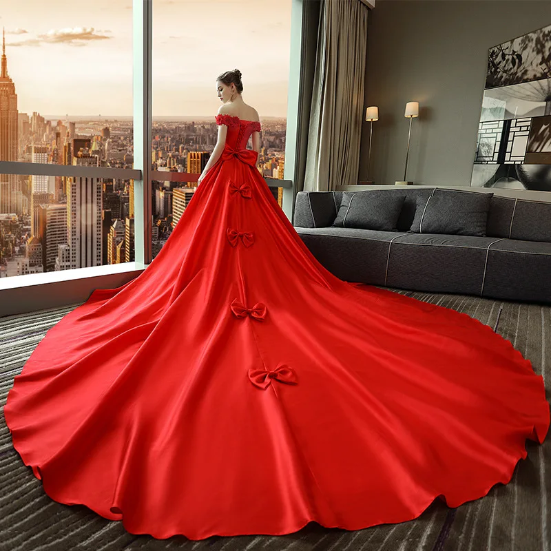 white christmas dresses Luxury Traditional Wedding Dress| Red – OTUNBA