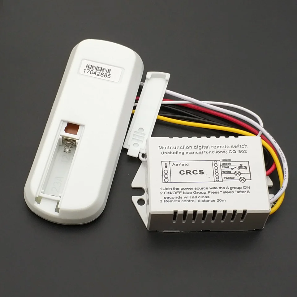 2 Way ON/OFF 220V Wireless Remote Control Switch Lamp Two- Way Remote Control Switch Receiver Transmitter 220 V