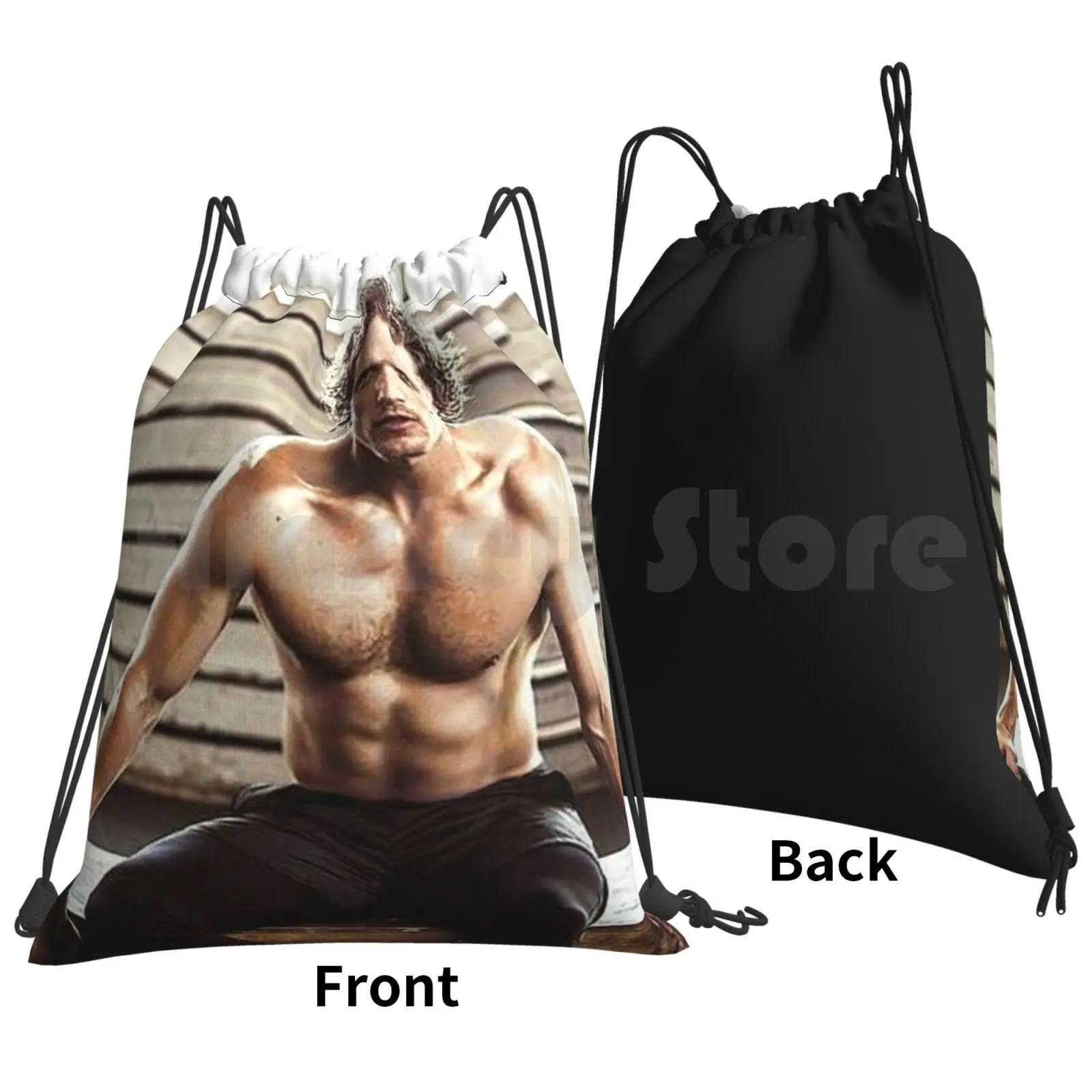 Sam Heughan Backpack Drawstring Bag Riding Climbing Gym Bag Sam Heughan Actor Hollywood Movie Legend 80s Vintage Artis Gym