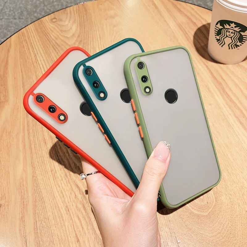 CASE For Huawei Y9 2019 Candy Colors Anti Drop Shock Proof Matte Plain Back Cover For Huawei Y9 2019 on 6.5'' Cartoon Soft Case