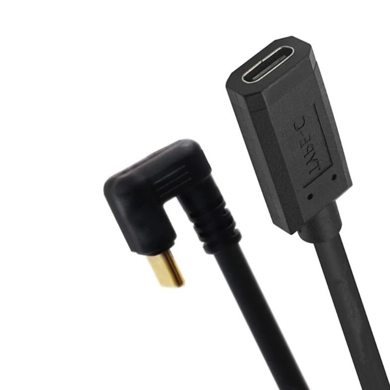 格納式充電ケーブル、USB 3.1、タイプ-c、オスからメス、4k、60hz、u字型、USB-C、肘、車のデータ、ストレッチカール、コイル状ケーブル