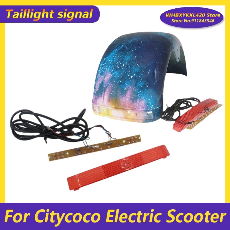 Rear Fender Taillight Brake Light Signal LED  Tail Night Safety  for Citycoco Electric Scooter Accessories Parts