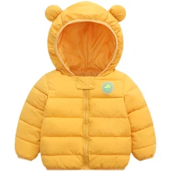 Cute Baby Girls Jacket Kids Boys Light Down Coats With Ear Hoodie Spring Girl Clothes Infant Children's Clothing For Boys Coat