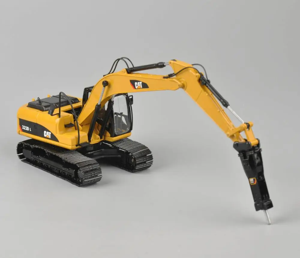 NEW  1/50 CAT 323D L Hydraulic Excavator with Hammer Diecast model for collection #55282