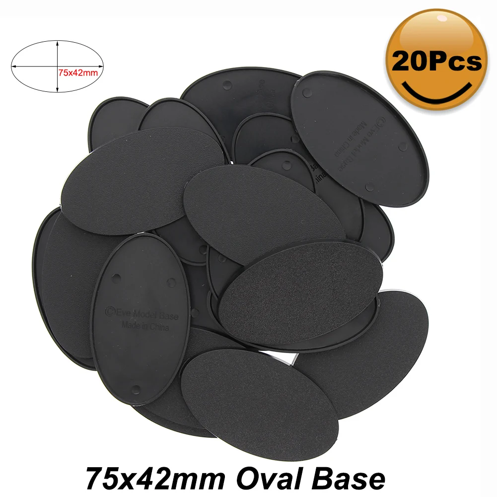 Evemodel 20 peças bases ovais 60x35 75x42 90x52 modelo bases ovais para jogos de mesa de jogo de guerra