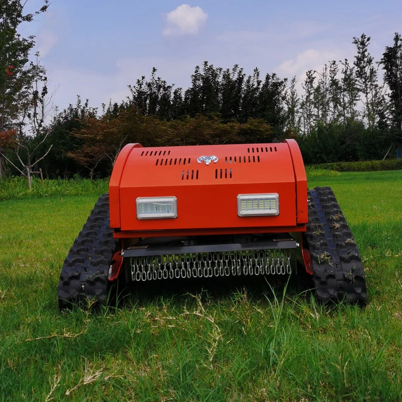 Garden Management Lawn Mower Small Remote Control Crawler Land Reclamation Weeding Machine Gasoline Power Planting Lawn Mower