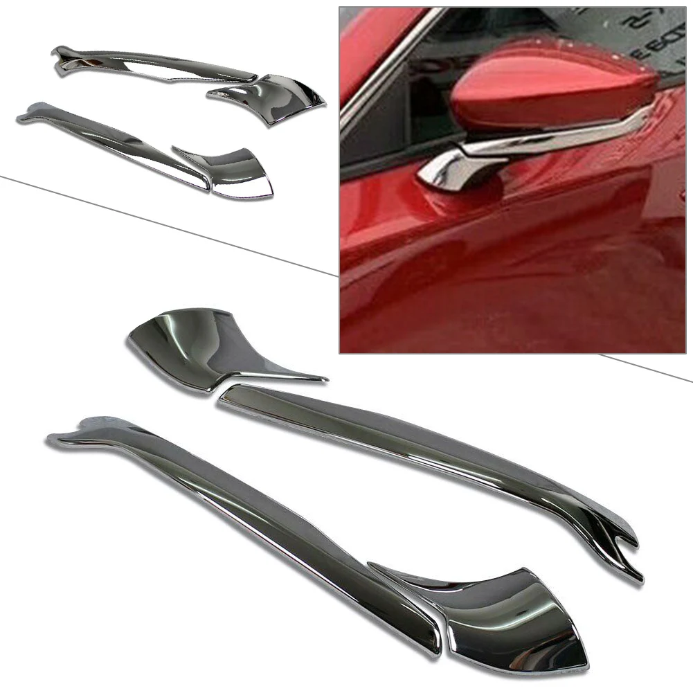 For Mazda 3 BM BN Axela Sedan 2019 2020 Rearview Mirror Side Molding Decoration Cover Trims Chrome ABS Car Styling Accessores