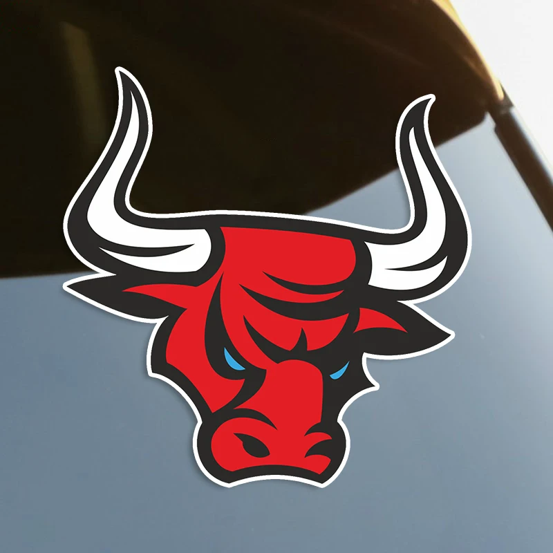 

S60014# Angry Red Spanish Bull Self-adhesive Decal Car Sticker Waterproof Auto Decors on Bumper Rear Window Laptop Choose Size