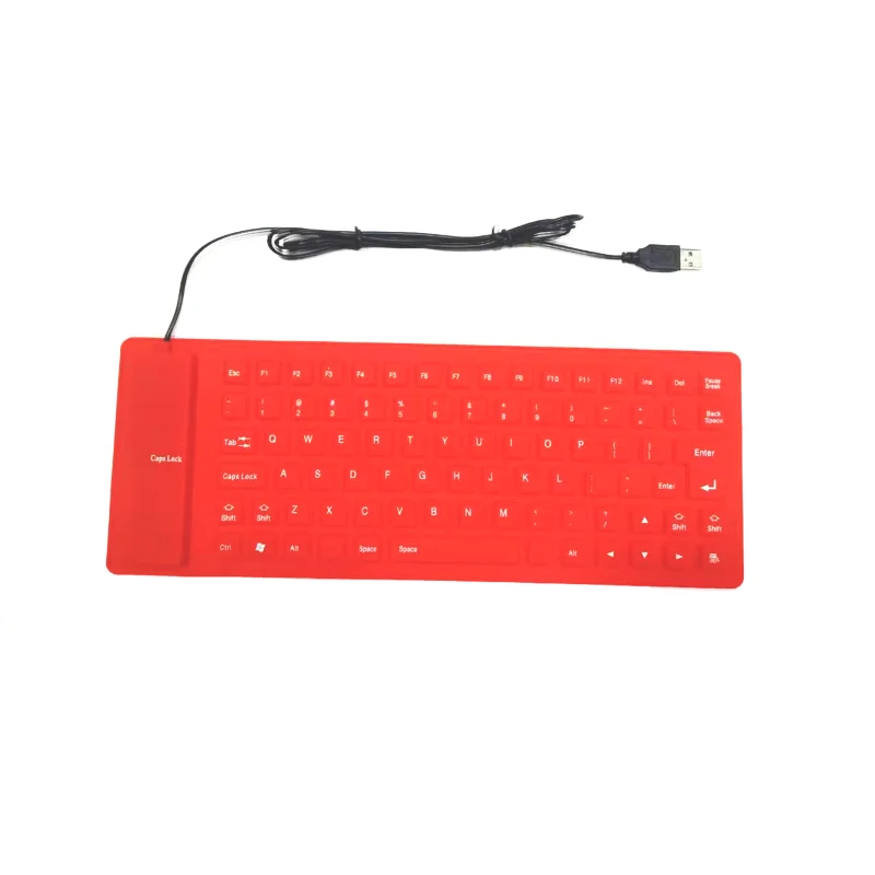 Flexible Keyboard 85Keys USB Keyboard Portable Waterproof Silicone Mini Gaming Keyboard For PC Laptop Russian Spanish English